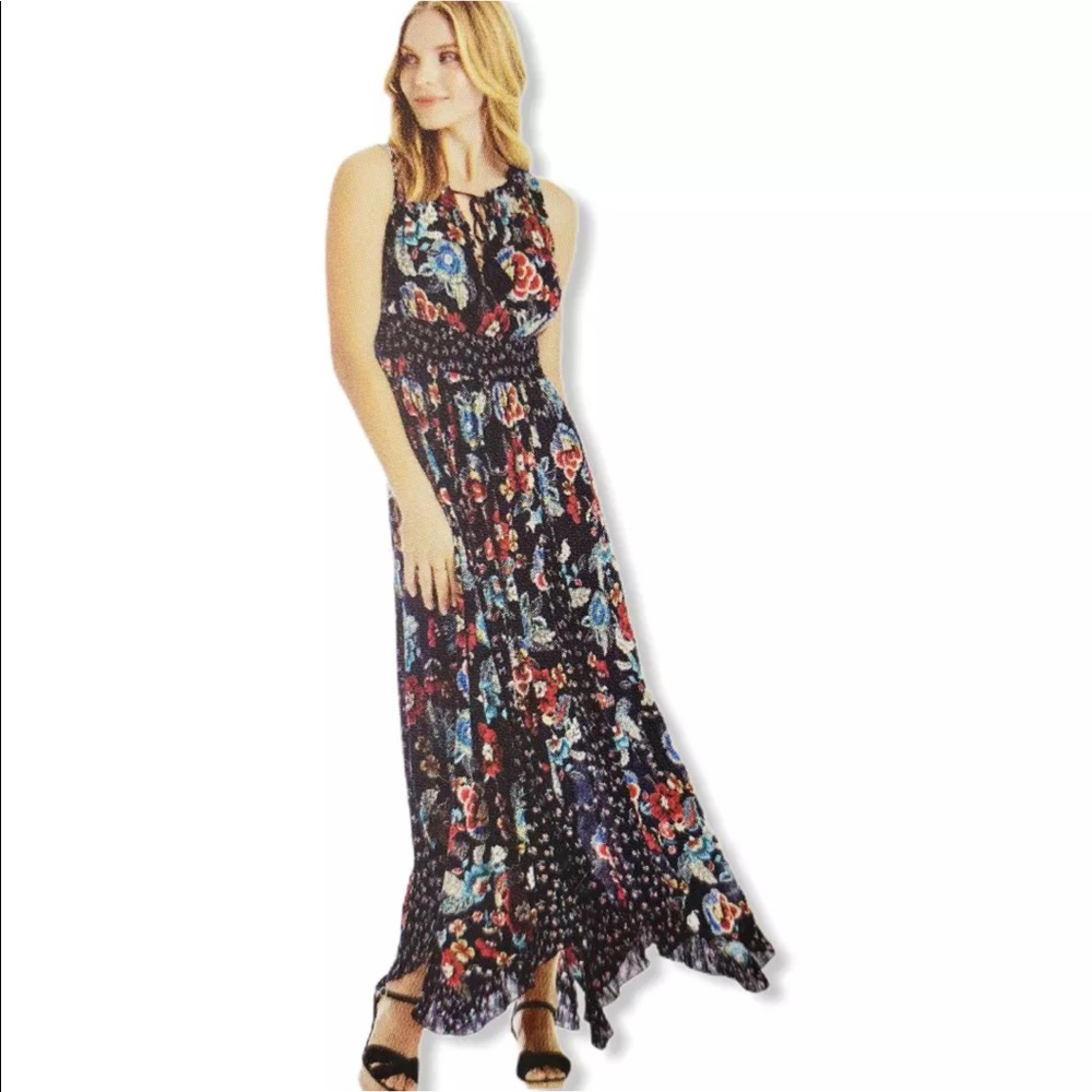 BILA Colorful Floral Sleeveless Maxi Sundress